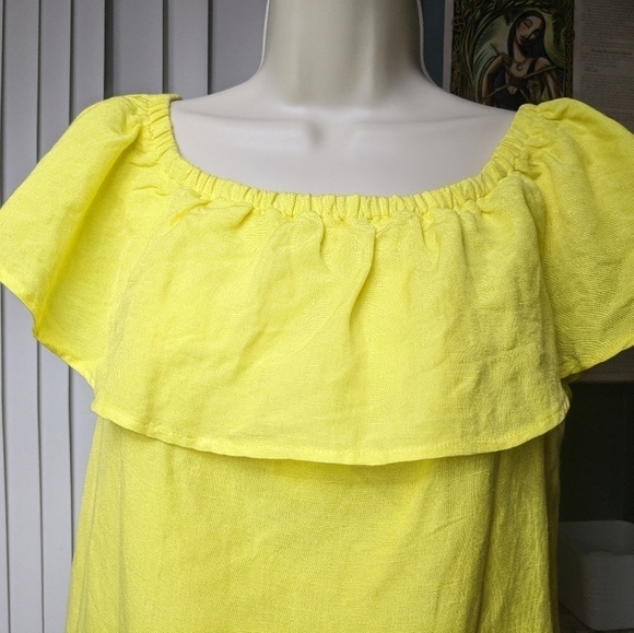 Tommy Bahama Linen-Blend Off-the-Shoulder Dress Sz S - Picture 3 of 8